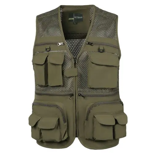 Image de Gilet Tactique Homme - Veste à Poche Multiples