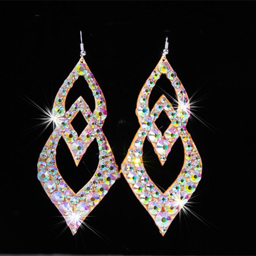 Immagine di Orecchino Scintillante Esotico per Donna - Accessorio da Danza del Ventre Orientale, Stile Egitto, Perfetto per Costumi da Ballerina e Spettacoli di Performance con Strass Brillanti