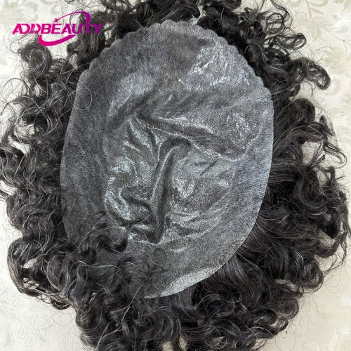 Immagine di Parrucca Uomo Riccia in Capelli Umani - Colore Naturale