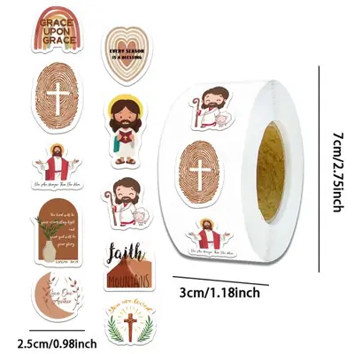 Image de Autocollants Jésus - 500/1000 pièces