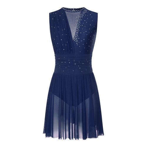 Image de Robe de Danse Lyrique Élégante avec Strass