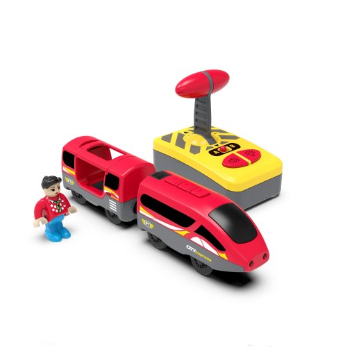 Afbeelding van Magnetische sleuf gegoten auto RC elektrische treinrailsets geschikt voor alle houten spooraccessoires kerstcadeau voor kinderen