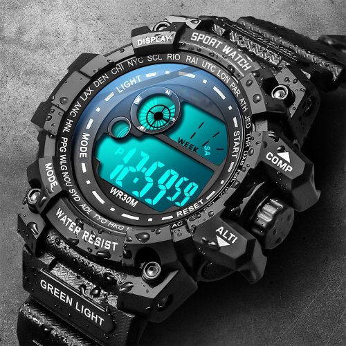 Imagen de Reloj Digital LED para Hombre - Estilo Militar y Deportivo