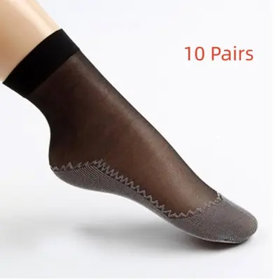 Image de Chaussettes fines en coton antidérapantes pour femmes