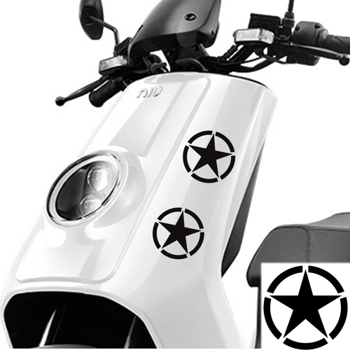 Image de Stickers Étoile Moto - Déco Résistante & Style Militaire