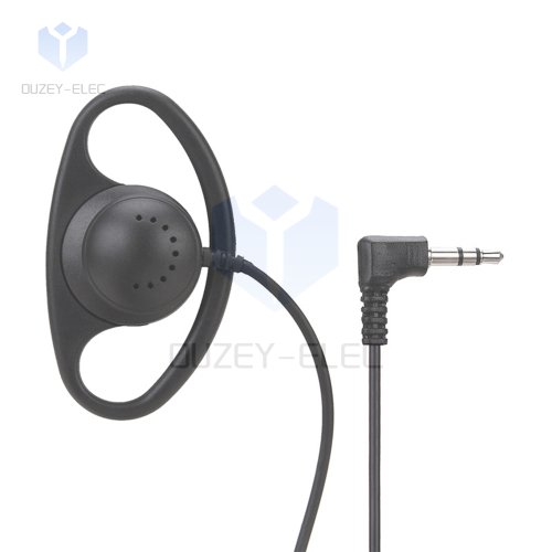 Afbeelding van D-vormige zachte oorhaak oortelefoon met 3,5 mm clip-aansluiting – draagbare stereo hoofdtelefoon voor laptop, PC, Android en Apple telefoons