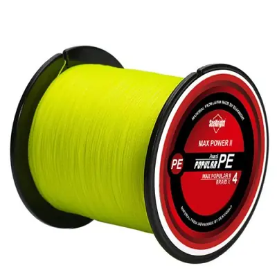 Image de Ligne de Pêche Tressée 100lb - Ultra Résistante & Discrète