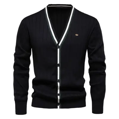 Image de Cardigan Homme Coton Col V Boutonné - Style Décontracté