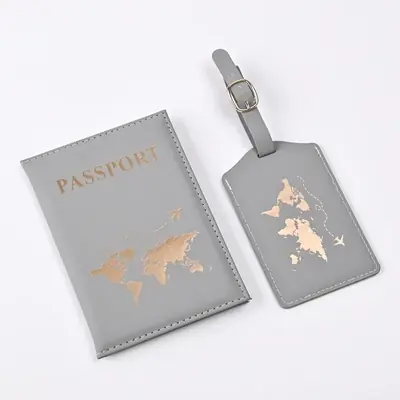 Image de Kit Voyage Complet : Porte-Passeport & Étiquettes Bagages