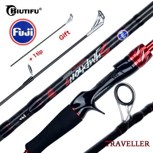 Zdjęcie Wędka spinningowa Biutifu Podróżnik Fuji Lure Mini Rock 1,8-2,1-2,4-2,7-3,0 m, wędkowanie karbonowe, szybki casting, 5+42g – idealna dla rybaków