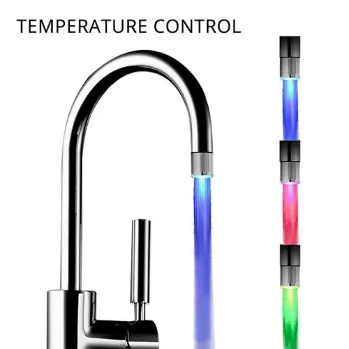 Image de Aérateur de Robinet LED Coloré - Éclairage Lumineux pour Salle de Bain & Cuisine