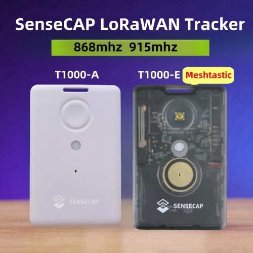 Bild von SenseCap T1000 E Meshtastic 868 MHz Tracker mit LoRa, LR1110, NRF52840, AG3335 GPS, IP65 Schutz, Innen- und Außenpositionierung sowie Bewegungssensor – Robustes Tracking für Outdoor und Indoor