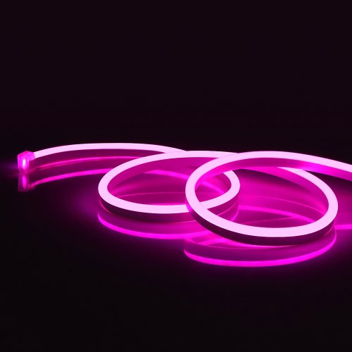 Afbeelding van Flexibele Waterdichte LED Neonstrip met Siliconenbuis – 12V DC Vrouwelijke Aansluiting, 1m en 5m voor Interieurdecoratie