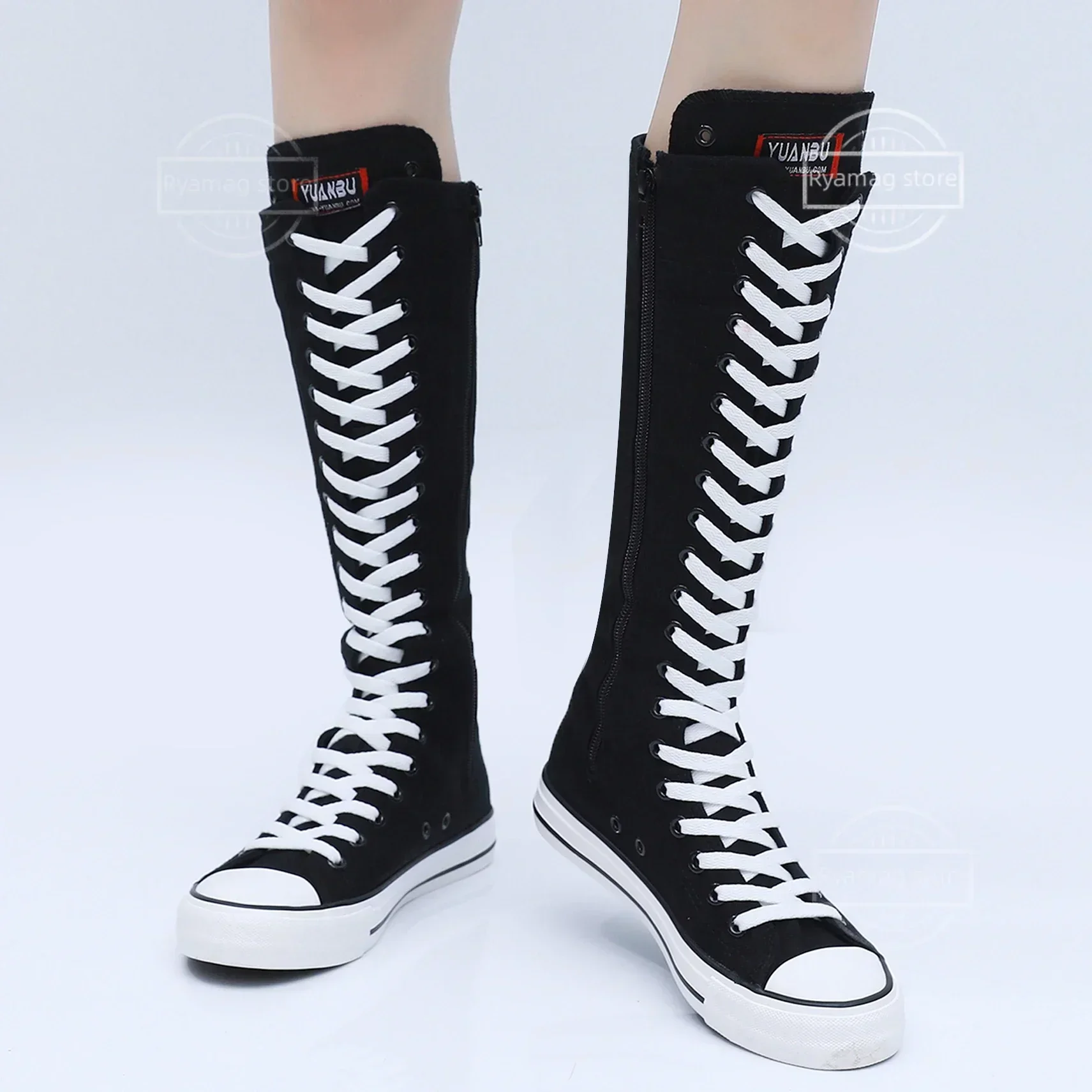 Image de Bottes Femme Confortables en Toile - Style Décontracté & Élégant