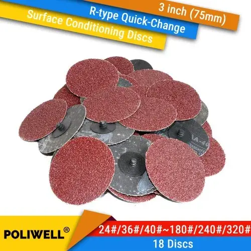 Image de Disques de Ponçage 75mm - Lot de 18 Pièces pour Meuleuse Angulaire