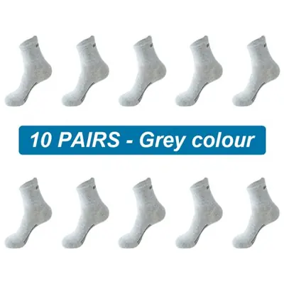 Image de 10 Paires de Chaussettes Homme Bio - Noir, Respirantes & Confortables