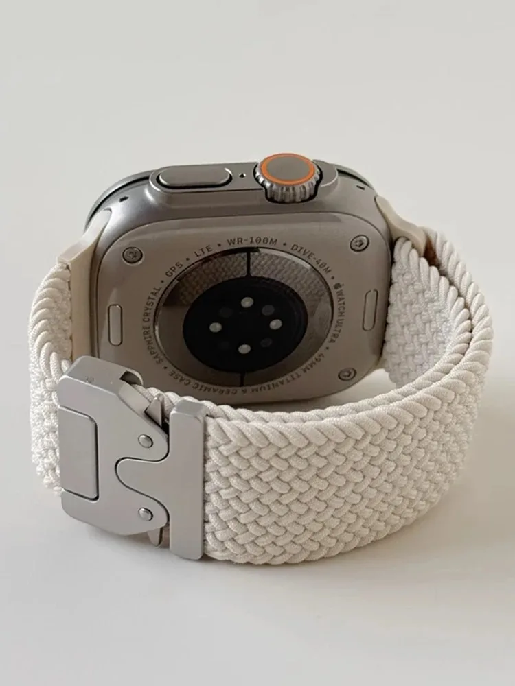 Bild von Geflochtenes Band für Apple Watch-Armbänder 40 mm 44 mm 46 mm 42 mm 49 mm 45 mm 41 mm 38 mm Armband IWatch Serie 10 SE 9 8 7 6 Ultra 2 Bänder