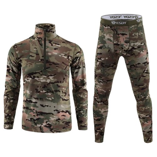 Imagen de Conjunto de Ropa Interior Térmica para Hombre en Lana de Alta Calidad, Compresión y Secado Rápido, Ideal para Invierno