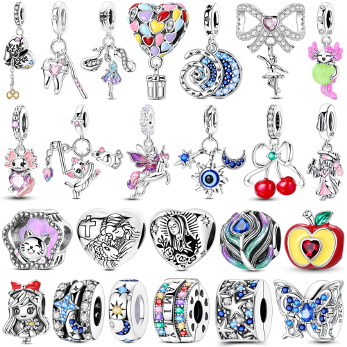 Immagine di Ciondoli in Argento Sterling 925 con Zirconi - Design Romantico