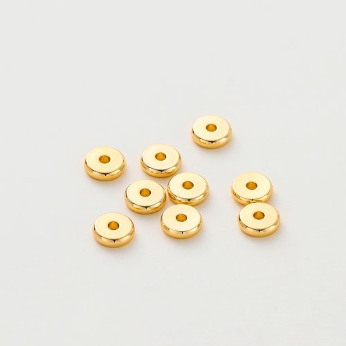 Image de Perles d'espacement dorées 14K/18K - Lot de 50 pour bijoux DIY