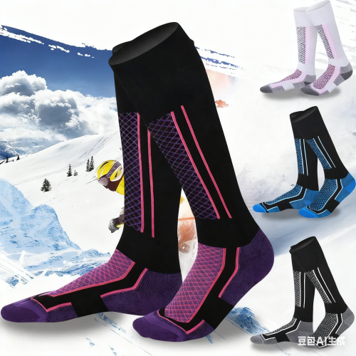 Imagen de Calcetines de Esquí Térmicos y Transpirables para Hombre y Mujer – Ideales para Escalada, Senderismo y Deportes Invernales con Tecnología de Absorción de Humedad
