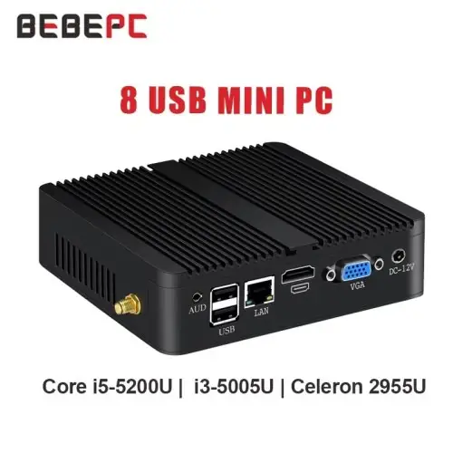 Image de Mini PC Silencieux Intel i7/i5 - Ultra Compact avec 8 USB & HDMI