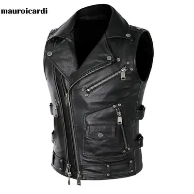 Image de Blouson Moto Similicuir Noir - Grande Taille