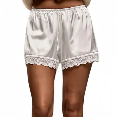 Image de Short de Pyjama Satin Dentelle - Style Y2K Sexy & Élégant