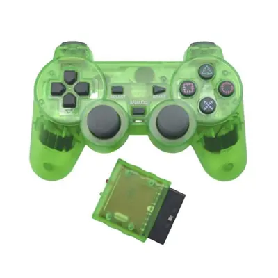 Image de Manette PS2 Transparente Bluetooth avec Vibrations