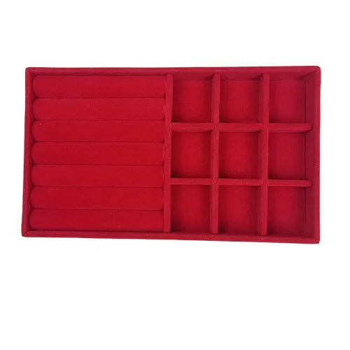 9 raster dienblad rood