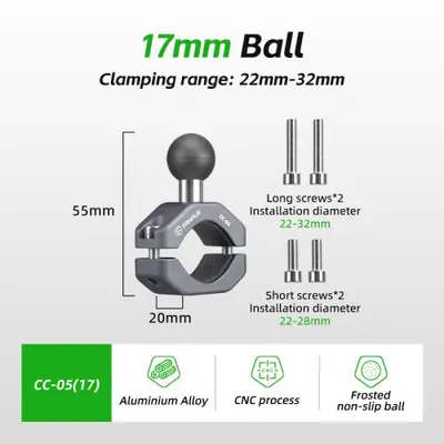 Image de Support Téléphone Moto en Aluminium - Stable & Antidérapant
