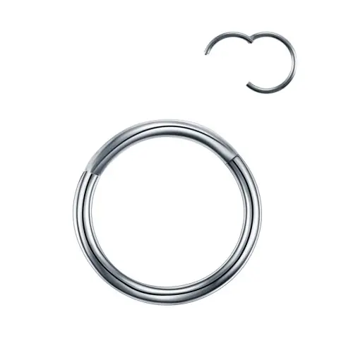 Image de Anneau Septum en Acier Inoxydable - Piercing Nasal & Tragus
