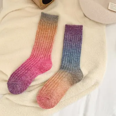 Image de Chaussettes Longues Chaudes Femme Cachemire Kawaii