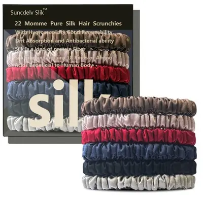 Image de Chouchou en Soie Pure - Bandeau Élégant pour Cheveux