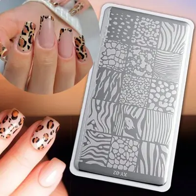 Image de Pochoirs Nail Art Nature & Géométrique - Stamping Plates