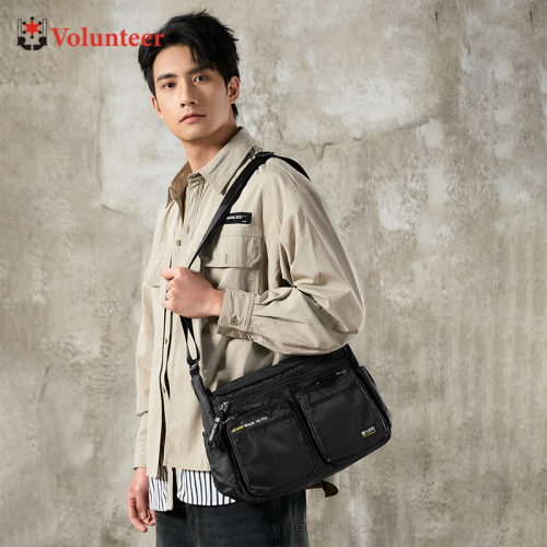 Zdjęcie Męska torba na ramię z tkaniny oxford – wodoodporna, do laptopa, idealna na co dzień, do pracy i podróże, model 1801-07