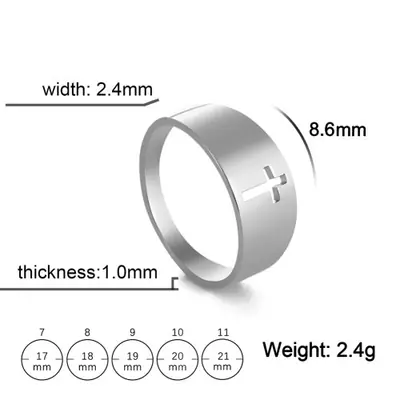 Image de Bague Croix Gothique - Style Punk pour Hommes & Femmes
