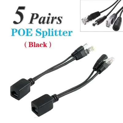Image de Répartiteur POE 48V/12V étanche avec câble vidéo et alimentation