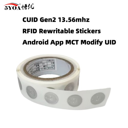 Bild von Wiederbeschreibbarer NFC RFID-Aufkleber 13,56 MHz – S50 1K mit Nasseinlage, UID-Änderung, Sektor 0 Block 0, kompatibel mit Android und MCT-Kopierfunktion
