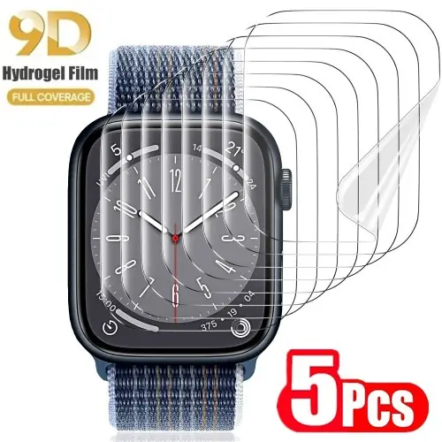 Image de Protège-écran Hydrogel pour Apple Watch - Lot de 5