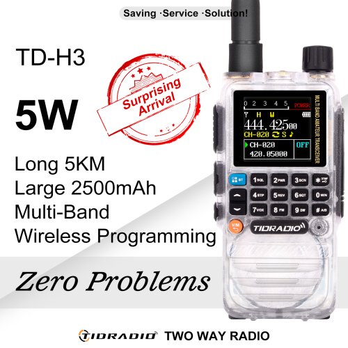 Zdjęcie Tidradio H3 – Profesjonalne Walkie-Talkie z Dalekim Zasięgiem, Programowalne, Bezprzewodowe Radio UHF/VHF z USB i Akumulatorem