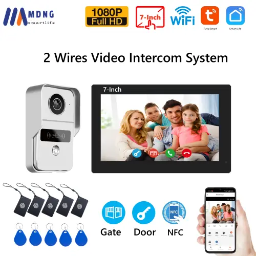 Image de Interphone Vidéo WiFi 7-10 Pouces - Sonnette Intelligente Tuya