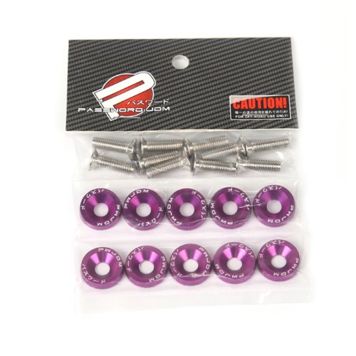 Immagine di M6 Alluminio 10 Pz/pacco Auto Modificato Elementi di Fissaggio Esagonali Parafango Rondella JDM Paraurti Motore Viti Concave