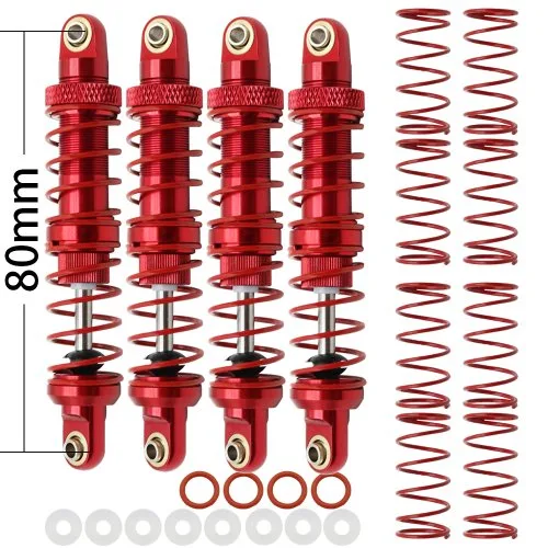 4PCS Red 80mm