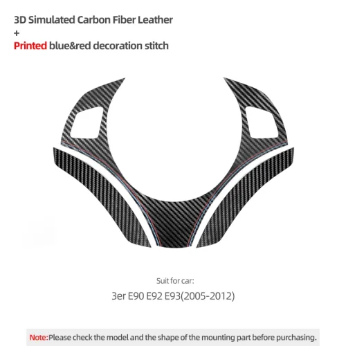 Bild von Alcantara Lenkrad-Trim für BMW E90/E92/E93 – Premium Carbon Look