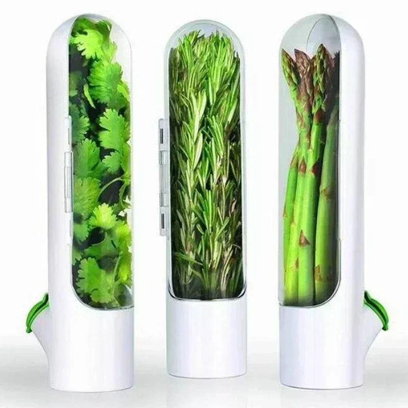 Immagine di Contenitore per Frutta e Verdura in Vetro con Coperchio Ermetico – Organizzatore per Frigorifero Naturale e Sostenibile per una Cucina Fresca e Ordinata
