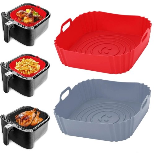 Image of Premium Reusable Silicone Air Fryer Liner – Non-Stick Baking Mat for Air Fryers, Oven, Pizza, Fried Chicken & More