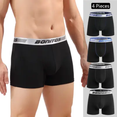 Image de Boxers Homme Coton Haute Qualité - Lot de 4