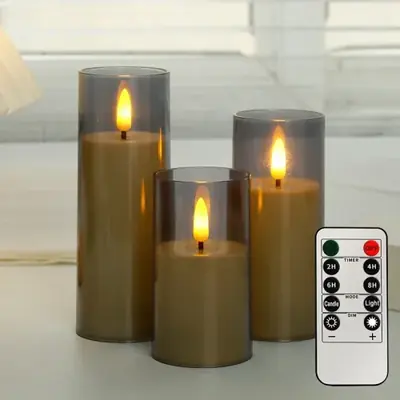 Image de Bougies LED Sans Flamme avec Minuterie et Télécommande