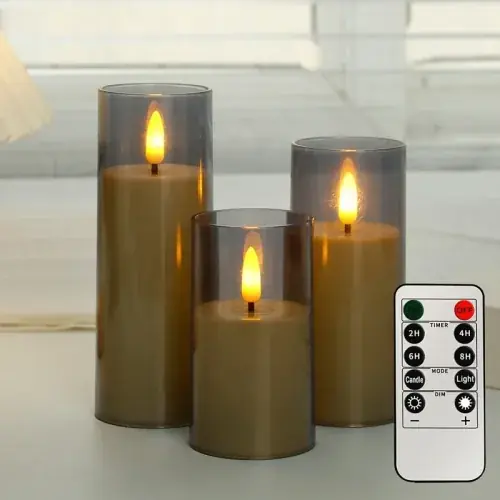 Image de Bougies LED Sans Flamme avec Minuterie et Télécommande